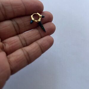 Maria Tash Black Gold Opal Spike Hoop Single